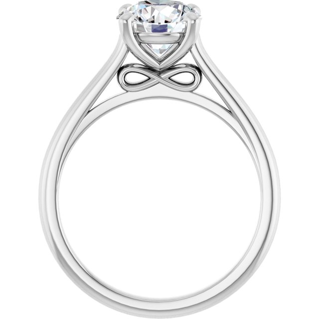 1.50 carat Round Lab-Grown GH/VS2+ Infinity Solitaire Engagement Ring in PLAT | ViewB_4 1.50 carat Round Lab-Grown GH/VS2+ Infinity Solitaire Engagement Ring in PLAT | ViewB_4