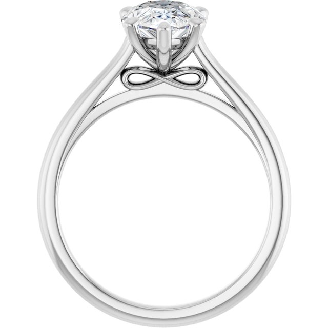 2.10 carat Pear Lab-Grown GH/VS2+ Infinity Solitaire Engagement Ring in 14KW | ViewB_4