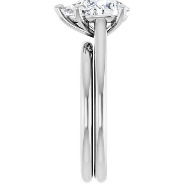 2.10 carat Pear Lab-Grown GH/VS2+ Infinity Solitaire Engagement Ring in 14KW | AllComponents_ViewE