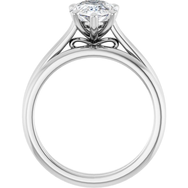 2.10 carat Pear Lab-Grown GH/VS2+ Infinity Solitaire Engagement Ring in 14KW | AllComponents_ViewB_4