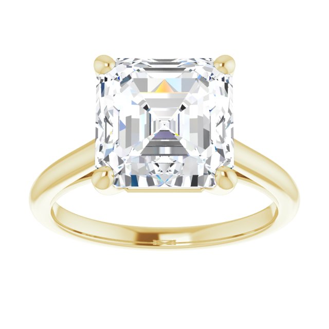 4.00 carat Asscher Diamond D/VVS2+ Infinity Solitaire Engagement Ring in 18KY | ViewS 4.00 carat Asscher Diamond D/VVS2+ Infinity Solitaire Engagement Ring in 18KY | ViewS