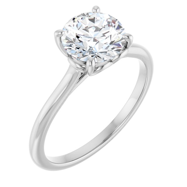 1.50 carat Round Lab-Grown GH/VS2+ Classic Solitaire Engagement Ring in 14KW | ViewA