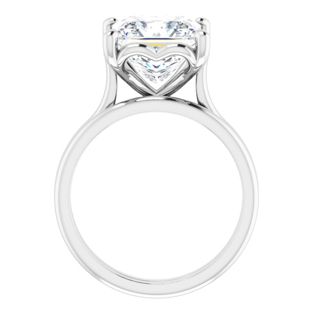 4.30 carat Square Diamond GH/VS2+ Classic Solitaire Engagement Ring in 14KW | AllComponents_ViewB_4