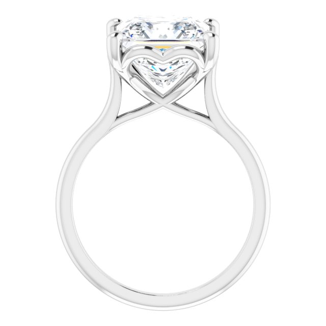 4.30 carat Square Diamond GH/VS2+ Classic Solitaire Engagement Ring in 14KW | ViewB_4