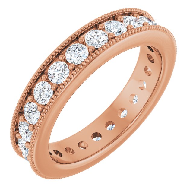 Vintage 1.44 tcw Round Diamond GH/VS2+ Eternity Ring in 14KR | ViewA Vintage 1.44 tcw Round Diamond GH/VS2+ Eternity Ring in 14KR | ViewA