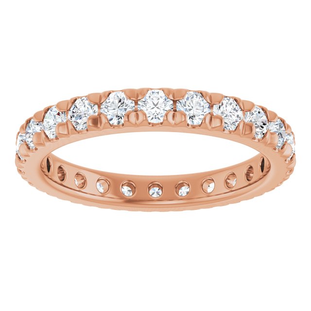Classic 1.44 tcw Round Moissanite DEF/VVS Eternity Ring in 14KR | ViewS Classic 1.44 tcw Round Moissanite DEF/VVS Eternity Ring in 14KR | ViewS