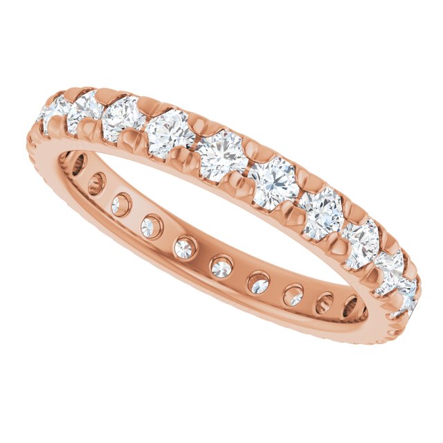 Classic 1.44 tcw Round Moissanite DEF/VVS Eternity Ring in 14KR | View5 Classic 1.44 tcw Round Moissanite DEF/VVS Eternity Ring in 14KR | View5