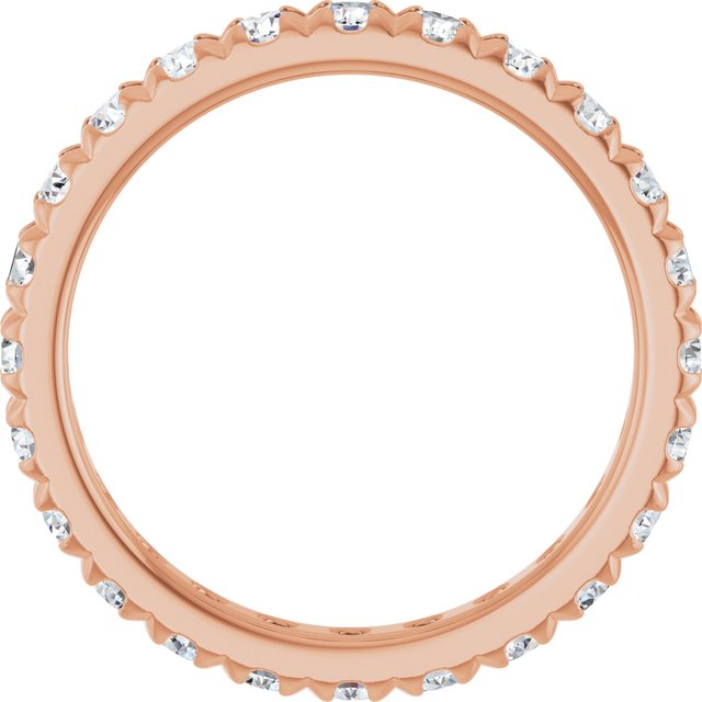 Classic 1.44 tcw Round Moissanite DEF/VVS Eternity Ring in 14KR | ViewB_4 Classic 1.44 tcw Round Moissanite DEF/VVS Eternity Ring in 14KR | ViewB_4