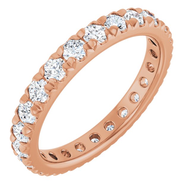 Classic 1.44 tcw Round Moissanite DEF/VVS Eternity Ring in 14KR | ViewA Classic 1.44 tcw Round Moissanite DEF/VVS Eternity Ring in 14KR | ViewA