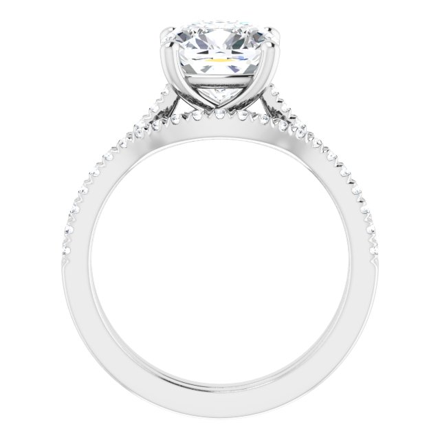 2.62 Cushion Diamond EF/VS1+ Trellis Sidestone Engagement Ring in 18KW | AllComponents_ViewB_4
