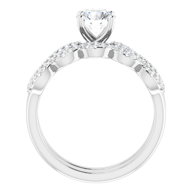 0.99 Round Lab-Grown GH/VS2+ Trellis Sidestone Engagement Ring in 14KW | AllComponents_ViewB_4
