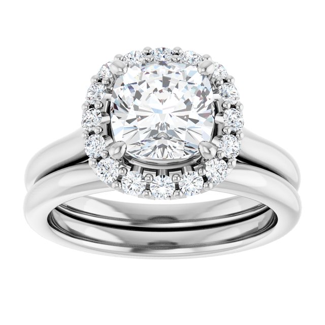 2.02 Tcw Cushion Lab-Grown GH/VS2+ Suspended Halo Engagement Ring in 14KW | AllComponents_ViewS 2.02 Tcw Cushion Lab-Grown GH/VS2+ Suspended Halo Engagement Ring in 14KW | AllComponents_ViewS