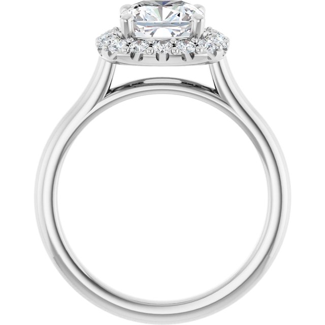 2.02 Tcw Cushion Lab-Grown GH/VS2+ Suspended Halo Engagement Ring in 14KW | ViewB_4 2.02 Tcw Cushion Lab-Grown GH/VS2+ Suspended Halo Engagement Ring in 14KW | ViewB_4