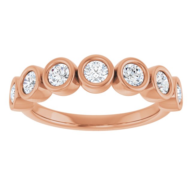 Classic 0.70 Round Moissanite DEF/VVS Anniversary Ring in 14KR | ViewS Classic 0.70 Round Moissanite DEF/VVS Anniversary Ring in 14KR | ViewS