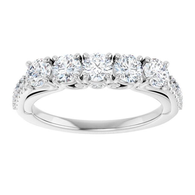 Sculptural 0.97 Round Lab-Grown GH/VS2+ Anniversary Ring in PLAT | ViewS Sculptural 0.97 Round Lab-Grown GH/VS2+ Anniversary Ring in PLAT | ViewS