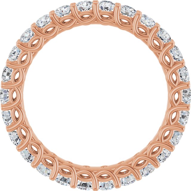 Modern 1.56 tcw Round Moissanite DEF/VVS Eternity Ring in 14KR | ViewB_4 Modern 1.56 tcw Round Moissanite DEF/VVS Eternity Ring in 14KR | ViewB_4