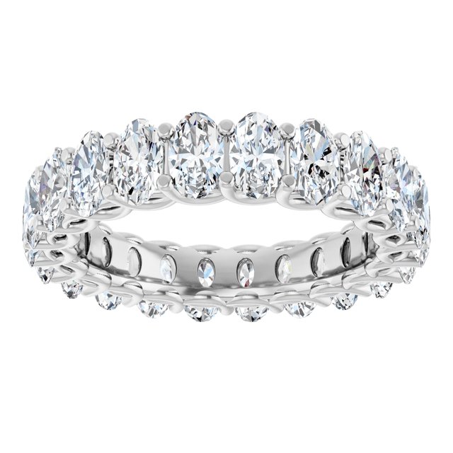 Modern 5.72 tcw Oval Lab-Grown GH/VS2+ Eternity Ring in 14KW | ViewS Modern 5.72 tcw Oval Lab-Grown GH/VS2+ Eternity Ring in 14KW | ViewS