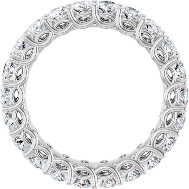 Modern 5.72 tcw Oval Lab-Grown GH/VS2+ Eternity Ring in 14KW | ViewB_4 Modern 5.72 tcw Oval Lab-Grown GH/VS2+ Eternity Ring in 14KW | ViewB_4