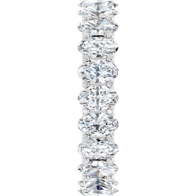 Modern 5.72 tcw Oval Lab-Grown GH/VS2+ Eternity Ring in 14KW | ViewE Modern 5.72 tcw Oval Lab-Grown GH/VS2+ Eternity Ring in 14KW | ViewE