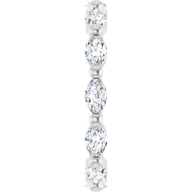Modern 1.68 tcw Marquise Moissanite DEF/VVS Eternity Ring in 14KW | ViewE Modern 1.68 tcw Marquise Moissanite DEF/VVS Eternity Ring in 14KW | ViewE