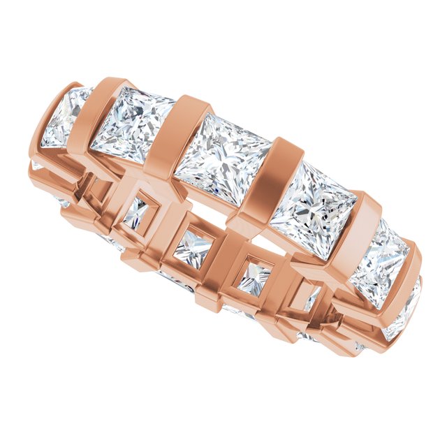 Classic 5.33 tcw Square Lab-Grown EF/VS1+ Eternity Ring in 14KR | View5 Classic 5.33 tcw Square Lab-Grown EF/VS1+ Eternity Ring in 14KR | View5