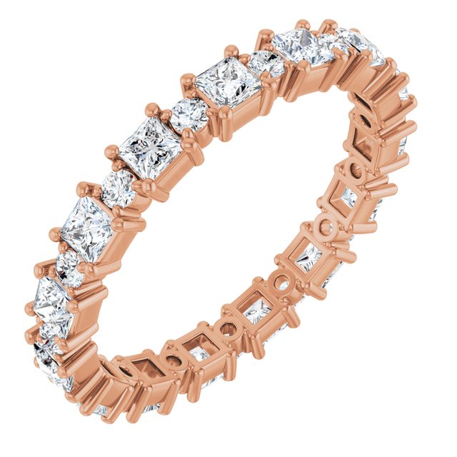 Classic 1.50 tcw Square Lab-Grown D/VVS2+ Eternity Ring in 14KR | ViewA Classic 1.50 tcw Square Lab-Grown D/VVS2+ Eternity Ring in 14KR | ViewA