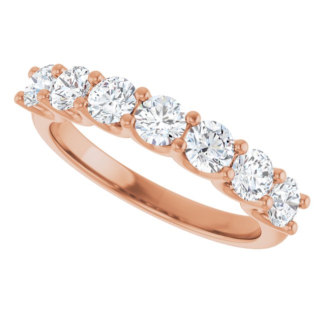 Suspended 1.12 Round Moissanite DEF/VVS Anniversary Ring in 14KR | View5 Suspended 1.12 Round Moissanite DEF/VVS Anniversary Ring in 14KR | View5