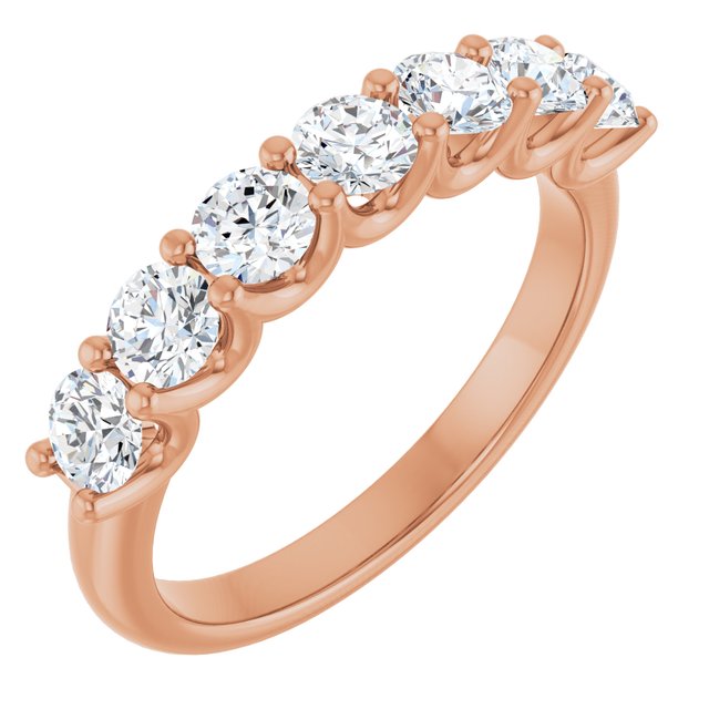Suspended 1.12 Round Moissanite DEF/VVS Anniversary Ring in 14KR | ViewA Suspended 1.12 Round Moissanite DEF/VVS Anniversary Ring in 14KR | ViewA