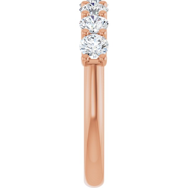 Suspended 1.12 Round Moissanite DEF/VVS Anniversary Ring in 14KR | ViewE Suspended 1.12 Round Moissanite DEF/VVS Anniversary Ring in 14KR | ViewE