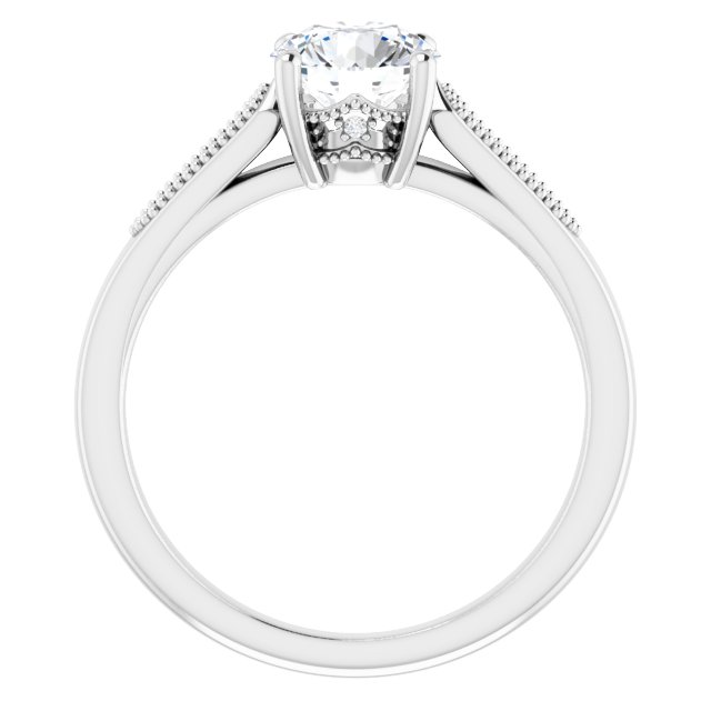 1.07 Tcw Round Diamond GH/VS2+ Cathedral Hidden Halo Engagement Ring in 14KW | ViewB_4 1.07 Tcw Round Diamond GH/VS2+ Cathedral Hidden Halo Engagement Ring in 14KW | ViewB_4