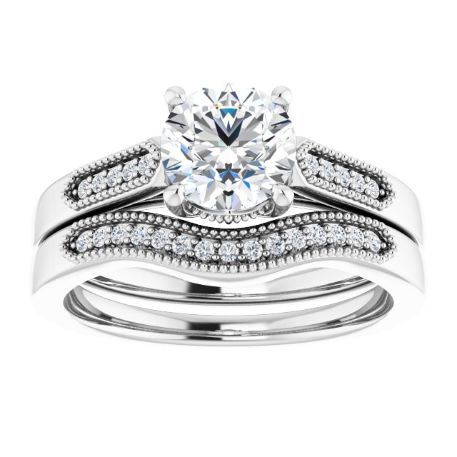 1.07 Tcw Round Diamond GH/VS2+ Cathedral Hidden Halo Engagement Ring in 14KW | AllComponents_ViewS 1.07 Tcw Round Diamond GH/VS2+ Cathedral Hidden Halo Engagement Ring in 14KW | AllComponents_ViewS