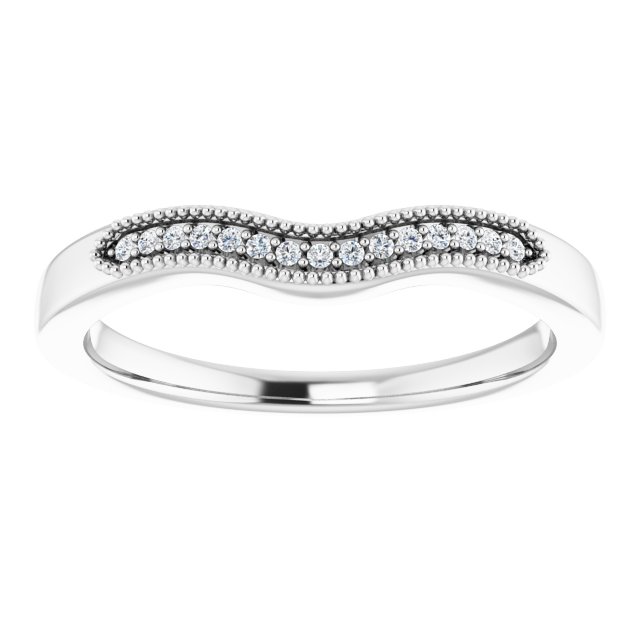 0.05 tcw Round Diamond D/VVS2+ Matching Band in 14KW | ViewS 0.05 tcw Round Diamond D/VVS2+ Matching Band in 14KW | ViewS