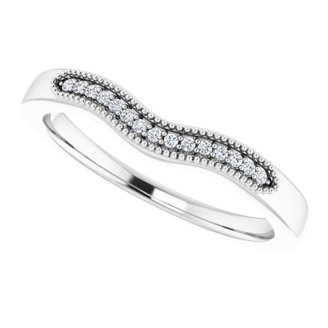 0.05 tcw Round Diamond D/VVS2+ Matching Band in 14KW | View5 0.05 tcw Round Diamond D/VVS2+ Matching Band in 14KW | View5