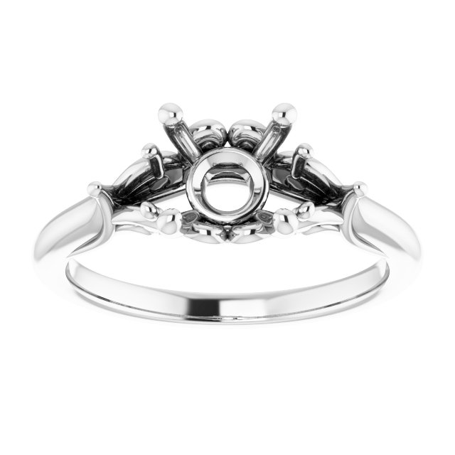 1.44 tcw Round Lab-Grown GH/VS2+ Sculptural Three Stone Engagement Ring in PLAT | ViewS 1.44 tcw Round Lab-Grown GH/VS2+ Sculptural Three Stone Engagement Ring in PLAT | ViewS