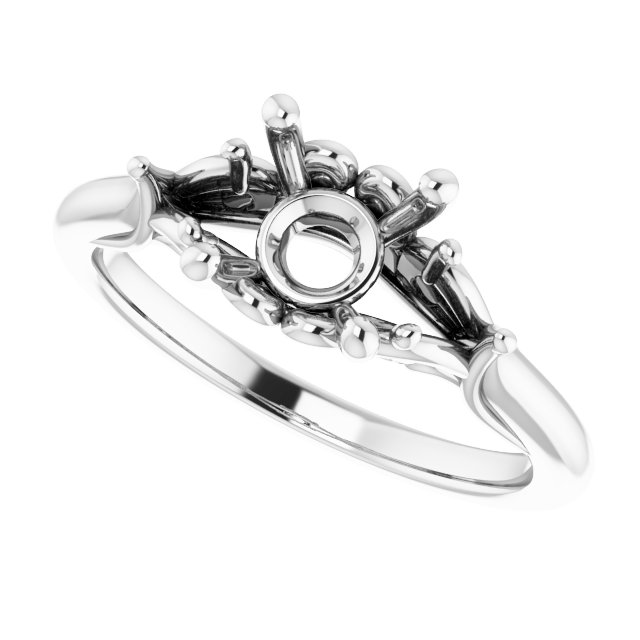 1.44 tcw Round Lab-Grown GH/VS2+ Sculptural Three Stone Engagement Ring in PLAT | View5 1.44 tcw Round Lab-Grown GH/VS2+ Sculptural Three Stone Engagement Ring in PLAT | View5