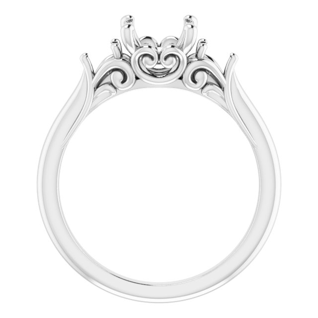 1.44 tcw Round Lab-Grown GH/VS2+ Sculptural Three Stone Engagement Ring in PLAT | ViewB_4 1.44 tcw Round Lab-Grown GH/VS2+ Sculptural Three Stone Engagement Ring in PLAT | ViewB_4