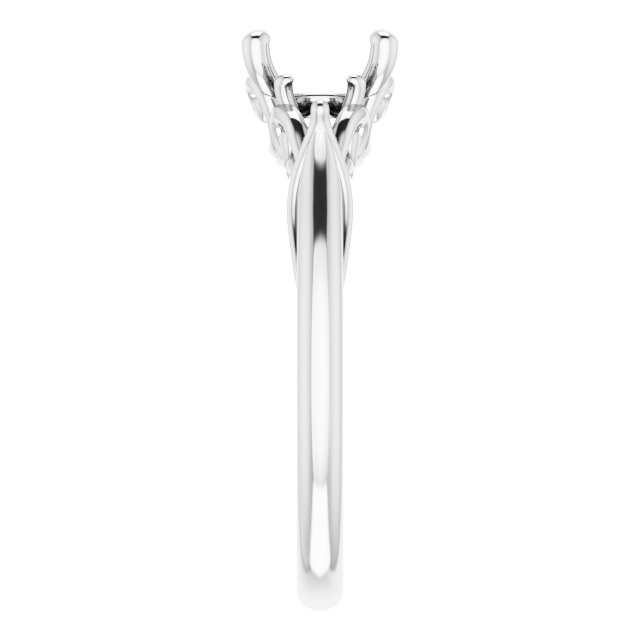 1.44 tcw Round Lab-Grown GH/VS2+ Sculptural Three Stone Engagement Ring in PLAT | ViewE 1.44 tcw Round Lab-Grown GH/VS2+ Sculptural Three Stone Engagement Ring in PLAT | ViewE