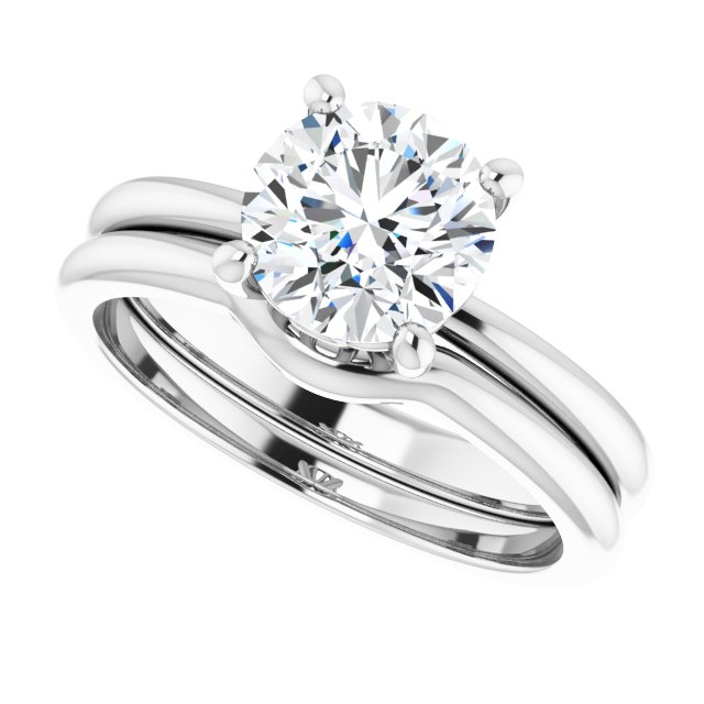 1.50 carat Round Lab-Grown GH/VS2+ Tulip Solitaire Engagement Ring in 14KW | AllComponents_View5 1.50 carat Round Lab-Grown GH/VS2+ Tulip Solitaire Engagement Ring in 14KW | AllComponents_View5