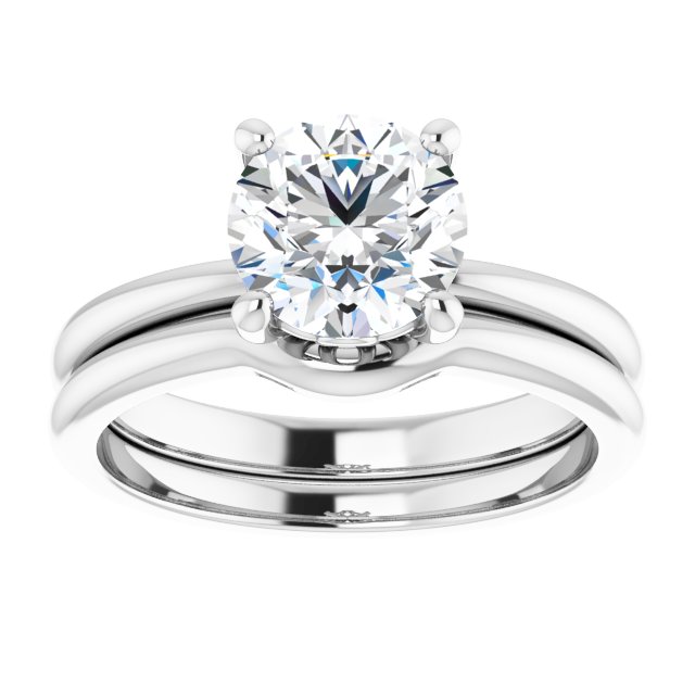 1.50 carat Round Lab-Grown GH/VS2+ Tulip Solitaire Engagement Ring in 14KW | AllComponents_ViewS 1.50 carat Round Lab-Grown GH/VS2+ Tulip Solitaire Engagement Ring in 14KW | AllComponents_ViewS