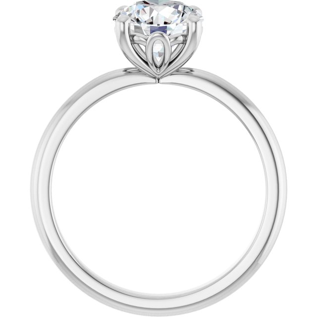1.50 carat Round Lab-Grown GH/VS2+ Tulip Solitaire Engagement Ring in 14KW | ViewB_4 1.50 carat Round Lab-Grown GH/VS2+ Tulip Solitaire Engagement Ring in 14KW | ViewB_4