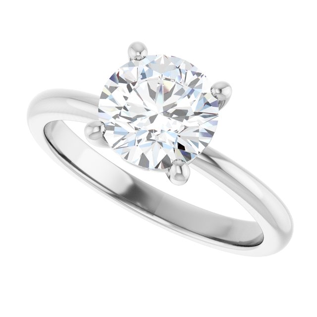 1.50 carat Round Lab-Grown GH/VS2+ Tulip Solitaire Engagement Ring in 14KW | View5 1.50 carat Round Lab-Grown GH/VS2+ Tulip Solitaire Engagement Ring in 14KW | View5