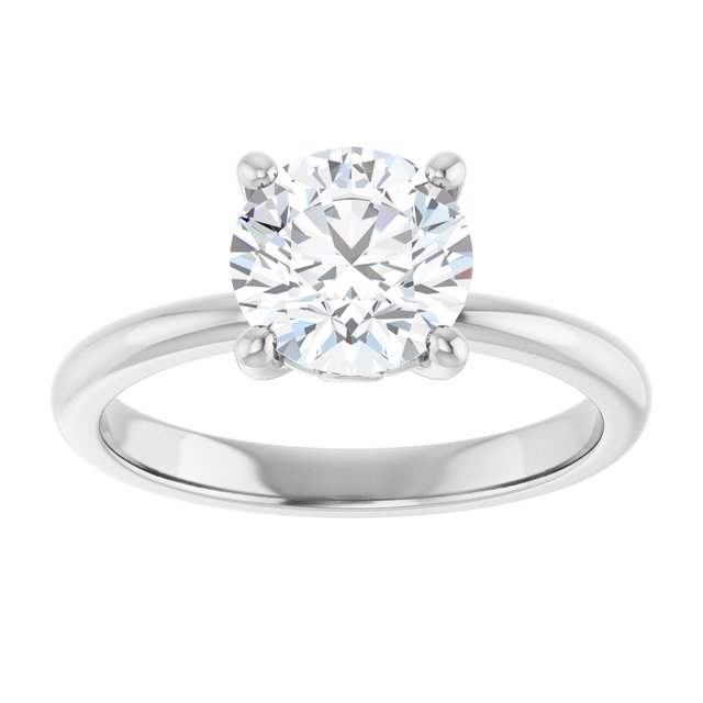 1.50 carat Round Lab-Grown GH/VS2+ Tulip Solitaire Engagement Ring in 14KW | ViewS 1.50 carat Round Lab-Grown GH/VS2+ Tulip Solitaire Engagement Ring in 14KW | ViewS