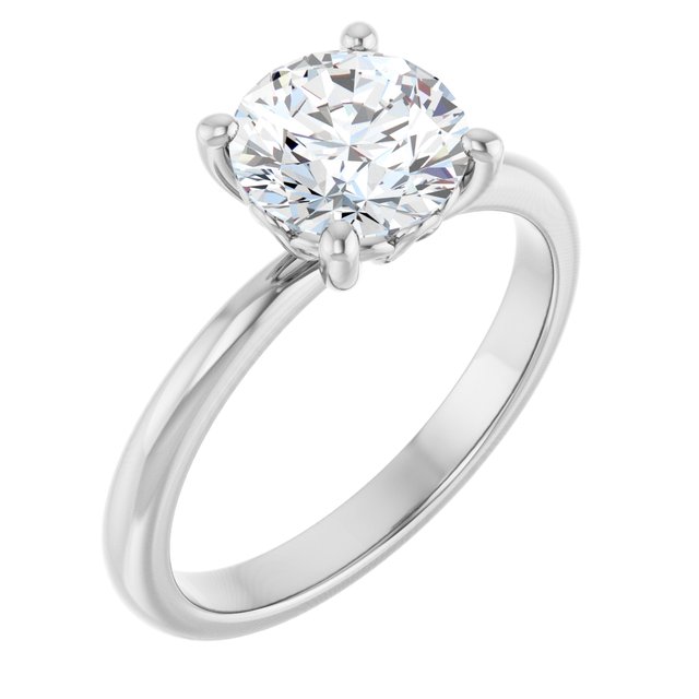 1.50 carat Round Lab-Grown GH/VS2+ Tulip Solitaire Engagement Ring in 14KW | ViewA 1.50 carat Round Lab-Grown GH/VS2+ Tulip Solitaire Engagement Ring in 14KW | ViewA