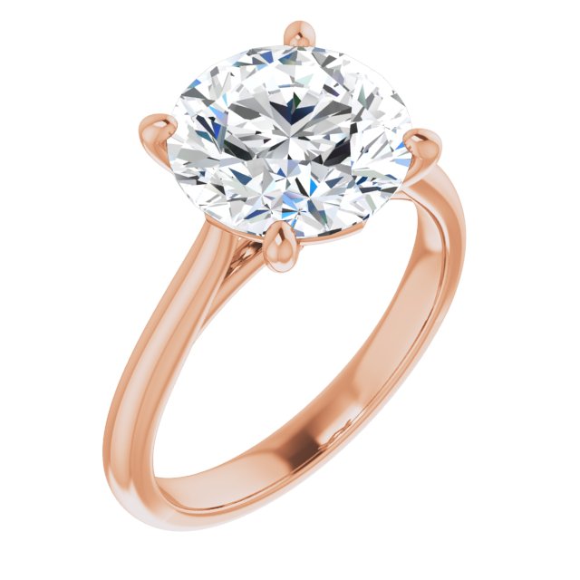 3.60 carat Round Lab-Grown EF/VS1+ Classic Solitaire Engagement Ring in 18KR | ViewA 3.60 carat Round Lab-Grown EF/VS1+ Classic Solitaire Engagement Ring in 18KR | ViewA