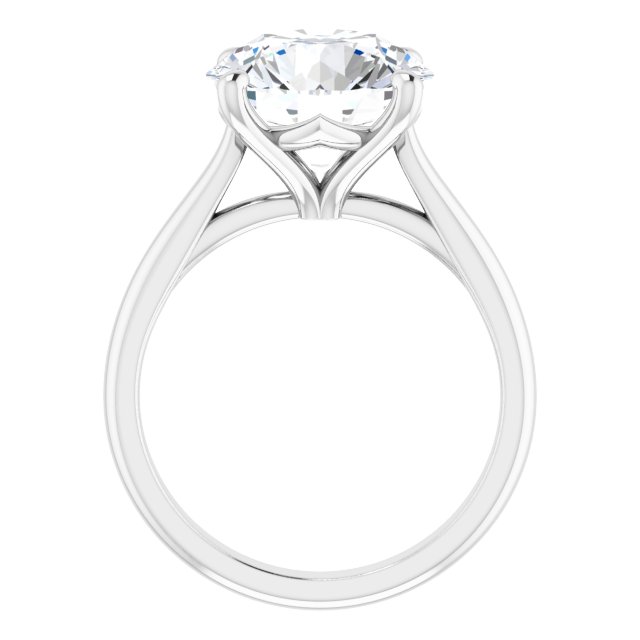 4.75 carat Round Moissanite DEF/VVS Classic Solitaire Engagement Ring in 14KW | ViewB_4 4.75 carat Round Moissanite DEF/VVS Classic Solitaire Engagement Ring in 14KW | ViewB_4