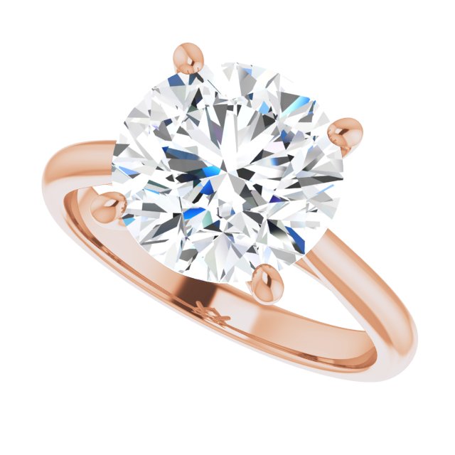 3.60 carat Round Lab-Grown EF/VS1+ Classic Solitaire Engagement Ring in 18KR | View5 3.60 carat Round Lab-Grown EF/VS1+ Classic Solitaire Engagement Ring in 18KR | View5