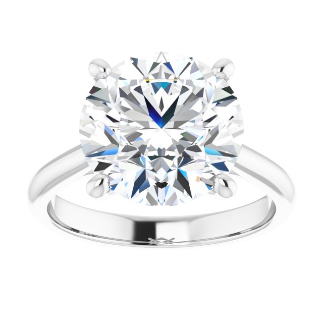 4.75 carat Round Moissanite DEF/VVS Classic Solitaire Engagement Ring in 14KW | ViewS 4.75 carat Round Moissanite DEF/VVS Classic Solitaire Engagement Ring in 14KW | ViewS