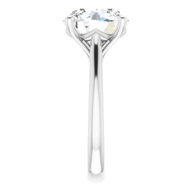 4.75 carat Round Moissanite DEF/VVS Classic Solitaire Engagement Ring in 14KW | ViewE 4.75 carat Round Moissanite DEF/VVS Classic Solitaire Engagement Ring in 14KW | ViewE