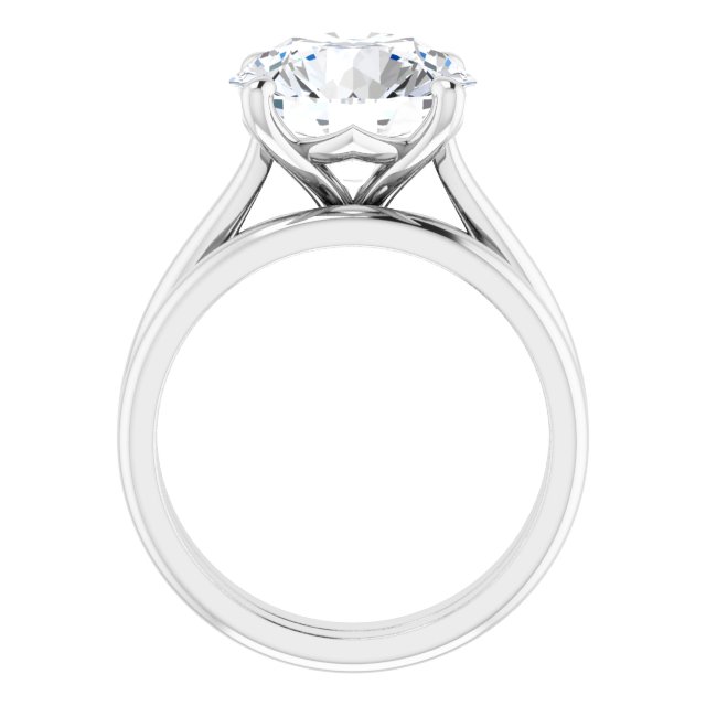 4.75 carat Round Moissanite DEF/VVS Classic Solitaire Engagement Ring in 14KW | AllComponents_ViewB_4 4.75 carat Round Moissanite DEF/VVS Classic Solitaire Engagement Ring in 14KW | AllComponents_ViewB_4