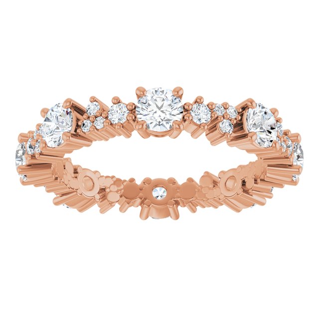 Alternating 1.58 tcw Round Diamond GH/VS2+ Eternity Ring in 14KR | ViewS Alternating 1.58 tcw Round Diamond GH/VS2+ Eternity Ring in 14KR | ViewS